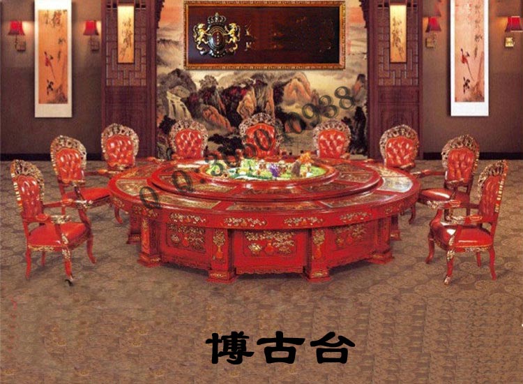 我想找酒店電動餐桌廠家|電動旋轉遙控餐臺桌博