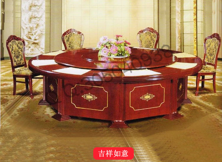 酒店家具大型電動餐臺旋轉臺|吉祥如意電動圓桌