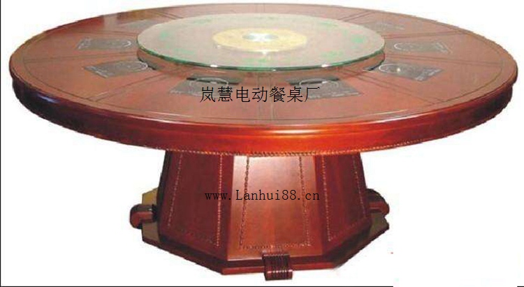 圓形電動火鍋桌子自動玻璃轉盤